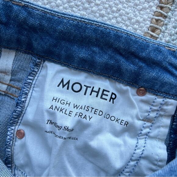 Mother High Waisted Looker Ankle Fray Thrilling Shots Jeans Women’s Size 24 - Picture 8 of 14